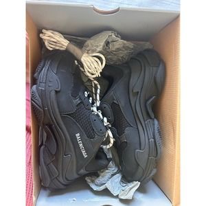 Balenciaga Triple S Sneakers - Brand New In Box, Black, Size 38 (8)
